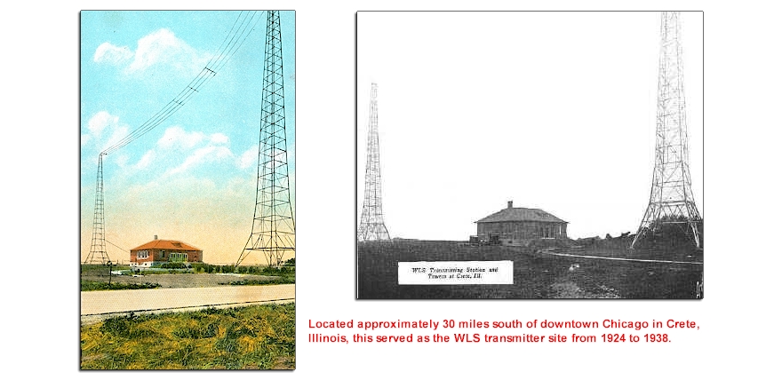 WLS radio transmitter site near Chicago, used from 1924 to 1938